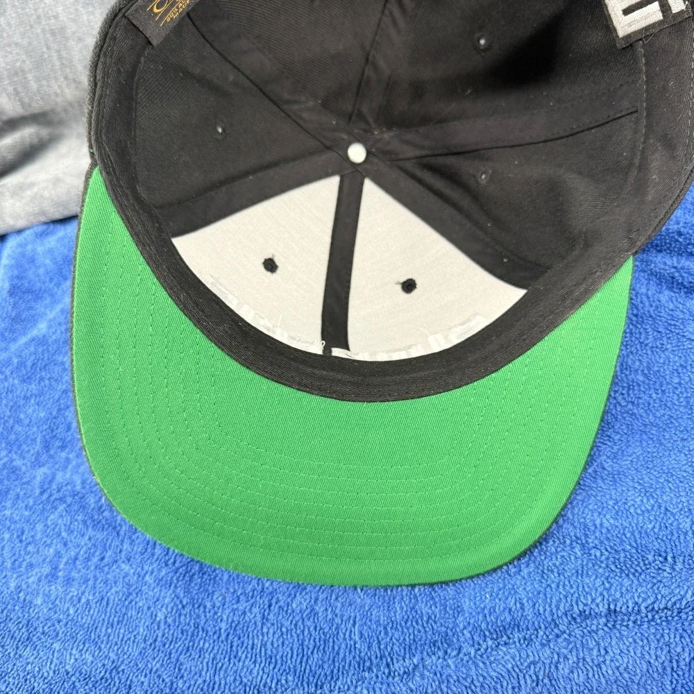 DJ Mackie Hat Black White Embroidered Logo Yupoong Classics Snapback Cap